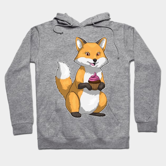 Fox Birthday Cupcake Hoodie by Markus Schnabel